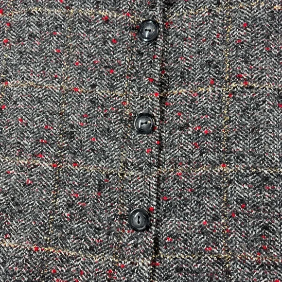 Toni T Gray Tweed Cape Jacket Size 3X Wool Alpaca Blend Button Front Poncho Coat - Picture 7 of 16